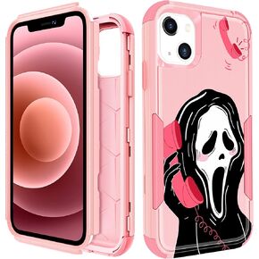 Oqplog for iPhone 13 6.1" Heavy Duty Phone Case for Girls Kids Women Boys Cute Cartoon Hard Triple Layers Cover Full Body Rugged Military Grade Drop Shockproof Cases for Apple 13 Stit