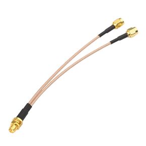 كابل مقسم Superbat SMA أنثى إلى محول SMA ذكر V نوع SMA 50ohm 15 سم (6 بوصات) لموصل محول هوائي WiFi (ليس للتلفزيون)