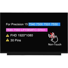 15.6 بوصة LCD بديلة LP156WFC-SPH1 لـ Dell Precision 15 7540 7500 7501 7550 7590 7560 FHD 1920 * 1080 30 pin لوحة عرض غير تعمل باللمس (بدون علامات تبويب) in Kuwait