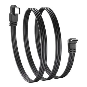 90 Degree USB Type C 2.0 Flat Cable Right Angle Type C Charger Cord 480Mbps Data Transfer,Short USB C to USB C Extension Cable,for USB-C Hub, Laptop, Tablet, Phone 50cm/1.6ft