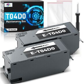 T04D0 Maintenance Box Replacement for Epson Ecotank ET-7700 ET-7750 ET7700 ET7750 7700 7750 Printers, Compatible for Epson Maintenance Box T04D0 (2 Packs)