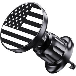 Mandark American Flag Car Phone Holder, Magnetic 360° Rotation Vehicle Dashboard Air Vent Cellphone Mount, Auto Smartphone Bracket for 15 14 13 Pro Max, Universal for SUV, Sedan, Truck