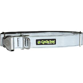Silver Max Reflective Bottle Opener Metal Buckle Collar (Medium 12"-21") - 100% Surface Reflectivity/Tough Super Bright - Keeps Your Pets Safe at Night/Never Needs Charging