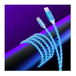 Light up Charging Cable Super Fast Charging Colorful Data Cable for Apple & Android - iPhone 15 Charger Cord - Car Compatible