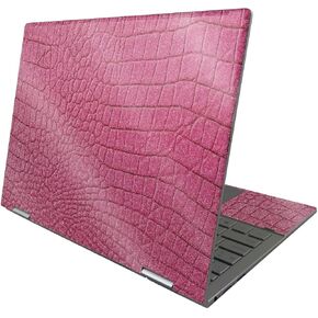 MightySkins Glossy Glitter Skin Compatible with HP Envy x360 13" (2022) - Pink Gator Skin | Protective Durable High-Gloss Glitter Finish | Easy to Apply Remove and Change Styles | Made in The USA