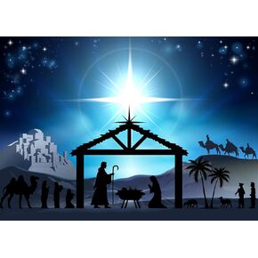7x5FT Christmas Backdrop Christmas Nativity Backdrop Nativity Scene Backdrop Christmas Party Decor F229