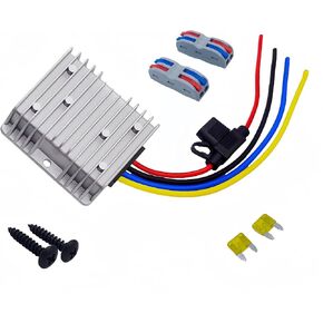 Power Converters DC 36V/48V Step Down to 12V 20A 240W DC to DC Converter Regulator, Waterproof Power Supply Module, Buck Transformer Voltage Converter for Golf Cart, Forklifts Car, LED Strips