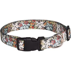 Dog Collar for Small Medium Large Dogs, Cute Girl Dog Pet Collar Soft Adjustable Fancy Floral Girl Puppy Dog Collars Walking Running Training (M, Black)