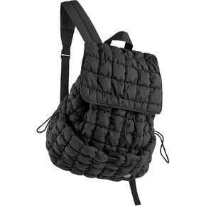 CONTAIL 18L Quilted Puffer Backpack for Women,Lightweight Puffy Hiker Pack,Khaki