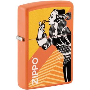 Zippo Lighter: Windy The Zippo Girl - Orange Matte 48468