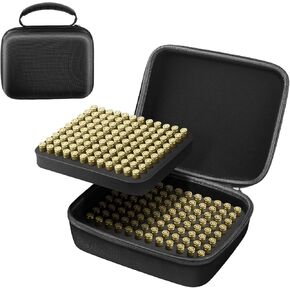 FUNANASUN 216 Round Ammo Storage Box 9mm Ammo Box Portable Ammo Case Specifically Designed for 9 * 19mm Parabellum/9mm Luger Ammunition, 8" x 7" x 3", Black