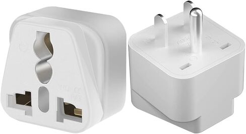 Strhowill(2pack) USA 3 PIN Travel Adapters,American Standard Plug to a Variety of National Socket Travel Conversion Plugs,Europe to US Plug Adapter,UK to US (White) in Saudi Arabia