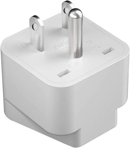 Strhowill(2pack) USA 3 PIN Travel Adapters,American Standard Plug to a Variety of National Socket Travel Conversion Plugs,Europe to US Plug Adapter,UK to US (White) in Saudi Arabia
