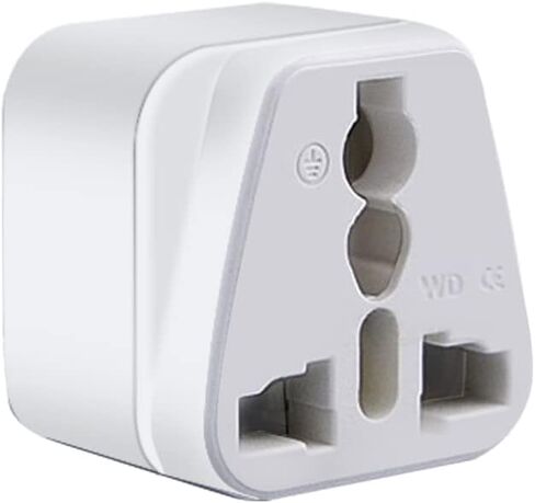 Strhowill(2pack) USA 3 PIN Travel Adapters,American Standard Plug to a Variety of National Socket Travel Conversion Plugs,Europe to US Plug Adapter,UK to US (White) in Saudi Arabia