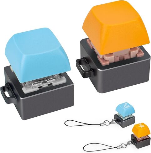 Byhoo 2 PCS Aluminum Alloy Keyboard Fidget, Lightweight Keyboard Clicker Fidget, Silent Mechanical Keycap Fidget Toy for Library & Quietness Place to Relief Stress in Saudi Arabia