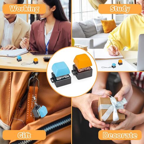 Byhoo 2 PCS Aluminum Alloy Keyboard Fidget, Lightweight Keyboard Clicker Fidget, Silent Mechanical Keycap Fidget Toy for Library & Quietness Place to Relief Stress in Saudi Arabia