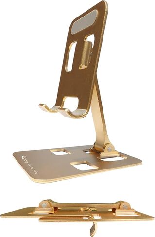 Phone Holder Stand - Lightweight, Foldable, and Durable with Two Adjustable Hinges. Black in Saudi Arabia