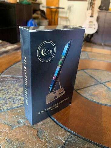 Phone Holder Stand - Lightweight, Foldable, and Durable with Two Adjustable Hinges. Black in Saudi Arabia