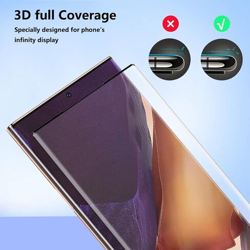 واقي شاشة Galaxy Note 20 Ultra، واقي شاشة زجاجي مقوى للغاية Note 20 【عبوتان + 2 】 واقي عدسة الكاميرا، واقي شاشة زجاجي مقوى بقوة 9H لهاتف Samsung Galaxy Note 20 Ultra in Kuwait