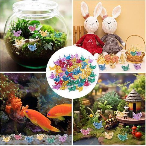 24pcs Mini Resin Axolotl Figurines, Glitter Miniature Axolotl Charms Toys Tiny Animal Cheap Figures for DIY Craft Garden Landscape Dollhouse Aquarium Ornament Home Decorations (6 Colors) in Saudi Arabia
