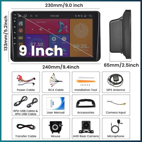 UNITOPSCI 4G + 64G 8 Core Android 13 راديو السيارة لمازدا 3 Axela 2014-2019 Wireless CarPlay Android Auto Bluetooth 5.0 DSP 32 EQ GPS Navigation 9 "شاشة لمس مرآة Link WiFi/FM/RDS/SWC كاميرا احتياطية in Saudi Arabia