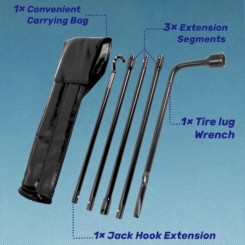 Spare Tire Tool Kit with Spare Tire Jack Handle and Wheel Lug Wrench Compatible with 2004 to 2018 Ford F150 in Saudi Arabia