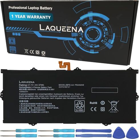 AA-PBAN2HE Laptop Battery Compatible with Samsung Galaxy Book Go 340XDA NP340XLA XE340XDA-KA3US-RB XE340XDA-KA1US XE340XDA-KA3 XE340xda-ka1it Series BA43-00399A 2-Cell 7.7V 37Wh in Saudi Arabia