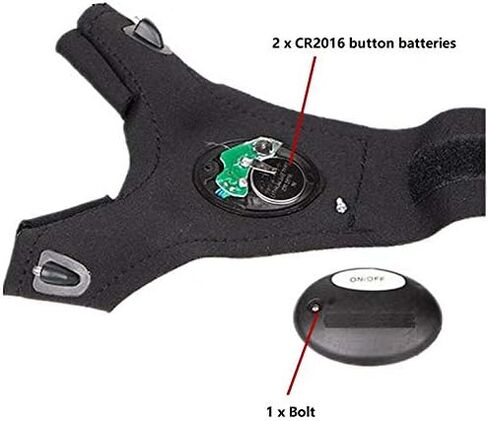 قفازات BlueSunshine بدون أصابع 2 LED لركوب الدراجات، قفاز حزام سحري للإصلاح، والعمل في الأماكن المظلمة، وصيد الأسماك، والتخييم، والمشي لمسافات طويلة والأنشطة الخارجية (زوج واحد: اليسار واليمين) in Kuwait