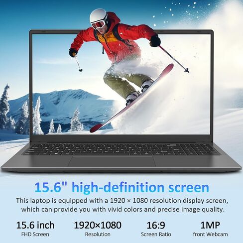 كمبيوتر محمول يعمل بنظام Windows، ذاكرة وصول عشوائي DDR4 سعة 16 جيجابايت، محرك أقراص SSD سعة 1 تيرابايت M.2 PCIe NVMe SSD، وحدة المعالجة المركزية Intel N95 بسرعة 1.7-3.4 جيجاهرتز، شاشة LCD IPS LCD مقاس 15.6 بوصة FHD 180 درجة مع مصراع الخصوصية، لوحة مفاتيح in Saudi Arabia