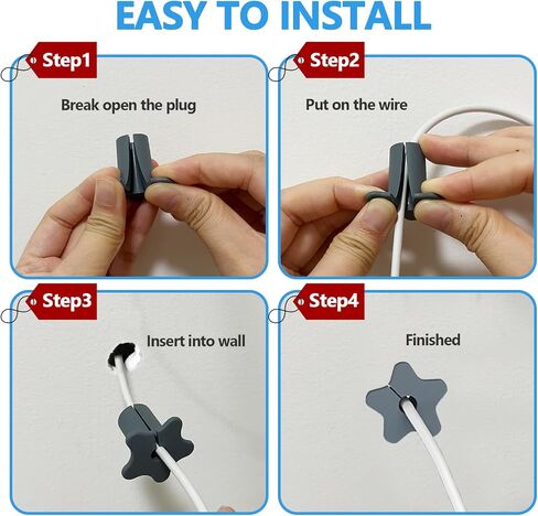 4PCS 5/8" Wall Grommets for Starlink Mini Cable,Star Link Accessories Compatible with Starlink Mount for Streaming organizing Protecting Cords,Feed-Through bushings for 5/8 inch Hole(Grey) in Kuwait
