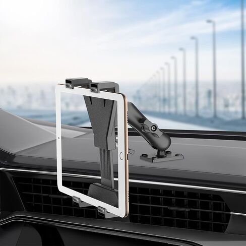 OHLPRO Tablet Holder for Truck, Heavy Duty iPad Mount for Drill Base 360°Adjustable 2-Stage Arm Car Stand for All 7" - 11.5" iPad Pro,Mini,Samsung Tab,Nexus, Great for Desks,Wall, Businesses in Kuwait