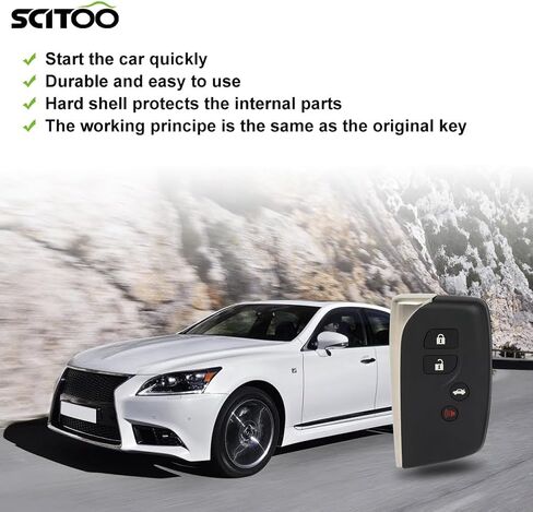 SCITOO 1X Remotes Key Fob 2013-2017 for Lexus LS460 2013-2016 for Lexus LS600h 314.3Mhz HYQ14ACX in Saudi Arabia