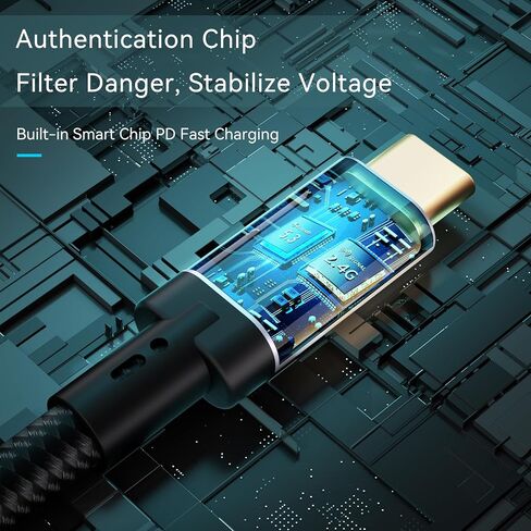 USB C Cable, USB4 Cable 240W Fast Charging, 40Gbps Data Transfer, 8K Video, Thunderbolt 4/3 Compatible, USB-C for iPhone 16, iPad, MacBook, Galaxy, Tablets & Laptops (3.3Ft) in Kuwait