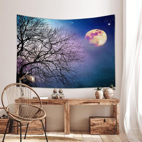 Lindameler Boho Flower Tapestry Wall Hanging Pink Mandala Medallion Aesthetic Art Tapestry Bohemian Floral Print Decoration for Bedroom Living Room(Boho) in Saudi Arabia