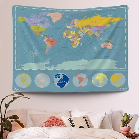 Lindameler Boho Flower Tapestry Wall Hanging Pink Mandala Medallion Aesthetic Art Tapestry Bohemian Floral Print Decoration for Bedroom Living Room(Boho) in Saudi Arabia