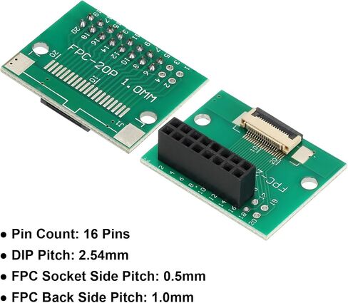 MECCANIXITY 2pcs FFC FPC Connector Board 60 Pins 0.5mm Socket to 2.54mm Double Row Female Header Strip Adapter, PCB Converter Board for LCD TVs/Digital Cameras/Laptops in Kuwait