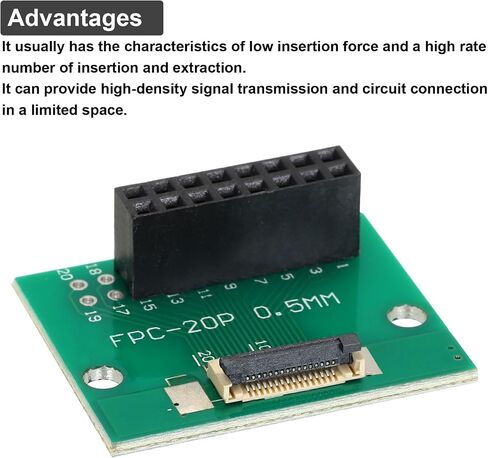MECCANIXITY 2pcs FFC FPC Connector Board 60 Pins 0.5mm Socket to 2.54mm Double Row Female Header Strip Adapter, PCB Converter Board for LCD TVs/Digital Cameras/Laptops in Kuwait