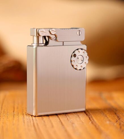 TC4 Titanium Alloy semi Automatic Kerosene Lighter • Soft Flame Oil Lighter • Open Flame Lighter • Backup Fuel Tank Design • Great Collection Value (Titanium Alloy Premium Edition) in Saudi Arabia