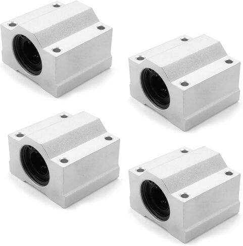4Pcs SC20UU Linear Motion Ball Bearing Slide Block ID 20mm Aluminum Bushing Linear Rail Support Guide Shaft Bearing for Printer Parts 4 Pack in Kuwait