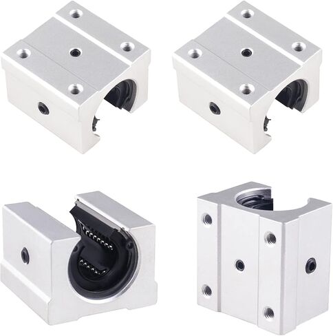 4Pcs SC20UU Linear Motion Ball Bearing Slide Block ID 20mm Aluminum Bushing Linear Rail Support Guide Shaft Bearing for Printer Parts 4 Pack in Kuwait