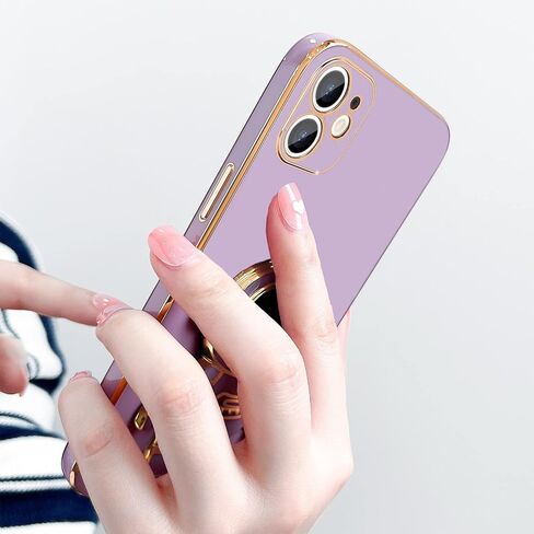Compatible with iPhone 11 Case Cute 3D Astronaut Stand Design Camera Protection Shockproof Soft Back Cover for Apple iPhone 11 Phone Case Purple in Kuwait