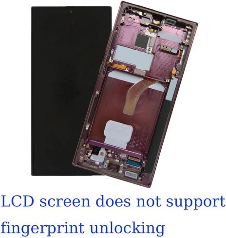 Display Compatible with Samsung Galaxy S22 Ultra 5G LCD Display Screen Assembly Replacement for Samsung S22 Ultra Touch Digitizer Screen+ Tools (Burgundy) in Saudi Arabia