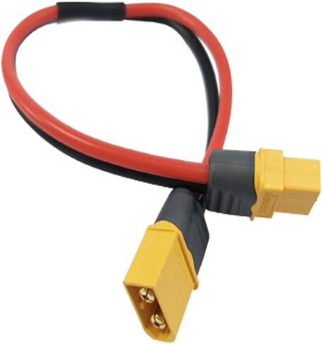2 pcs XT60 Male Plug Connector to XT60 Female Plug Connector Adapter Extension Cable with 30cm 14AWG Silicone Wire (xt60 Cable) in Kuwait