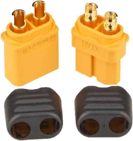 2 pcs XT60 Male Plug Connector to XT60 Female Plug Connector Adapter Extension Cable with 30cm 14AWG Silicone Wire (xt60 Cable) in Kuwait