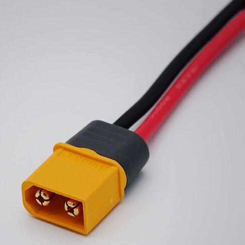 2 pcs XT60 Male Plug Connector to XT60 Female Plug Connector Adapter Extension Cable with 30cm 14AWG Silicone Wire (xt60 Cable) in Kuwait