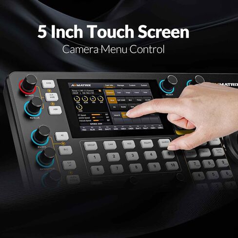AVMATRIX PKC3000 IP & Serial PTZ-Camera-Controller PoE NDI PTZ Controller Keyboard with 4D Joystick for Live Streaming, PTZ Network Keyboard Visca PELCO D/P RS232 RS485 LCD Screen in Kuwait