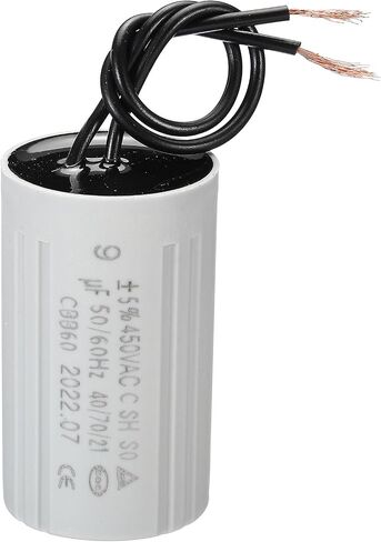 مكثف تشغيل YOKIVE 7uF CBB60، مكثف تشغيل بسلكين، محركات بدء تشغيل تيار متردد 450 فولت، رائع لضواغط الهواء والمضخات (فضي، 60 × 35 مم) in Saudi Arabia