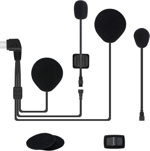 LEXIN B4FM/G16/MTX Accessory Set for Motorcycle Bluetooth Headset, 40mm Speakers/Type-C Connector/Mounting Bracket/3M Tap Bracket/Button Mic/Boom Mic in Saudi Arabia