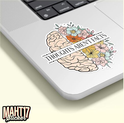 (3Pcs) Thoughts aren't Facts Stickers, Mental Health and Recovery Sticker CBT Cognitive Behavioral 3" Waterproof Die-Cut Vinyl Sticker Decal for Kindle Laptop Water Bottles Phone Decal Gifts 3 Inches in Saudi Arabia