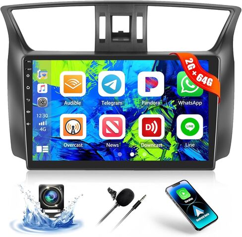 2+64GB Android 13 Car Stereo for Nissan Sentra Radio 2013 2014 2015 with Wireless CarPlay Android Auto 10.1" Touch Screen Bluetooth Car Radio with GPS Navigation HiFi Audio WiFi FM AHD Backup Camera in Saudi Arabia